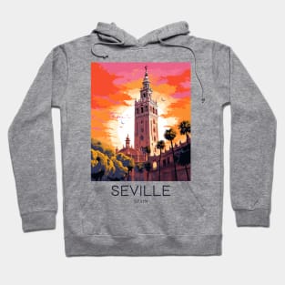 A Pop Art Travel Print of Seville - Spain Hoodie